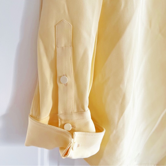 Suistudio Alec Pure Silk Blouse in Light Yellow Size EU 38, US 6, New w/Tag $299 - Picture 4 of 10